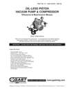 Piston Series (Lab Models) Oil-less Vacuum Pump & Compressor Operation & Maintenance Manual